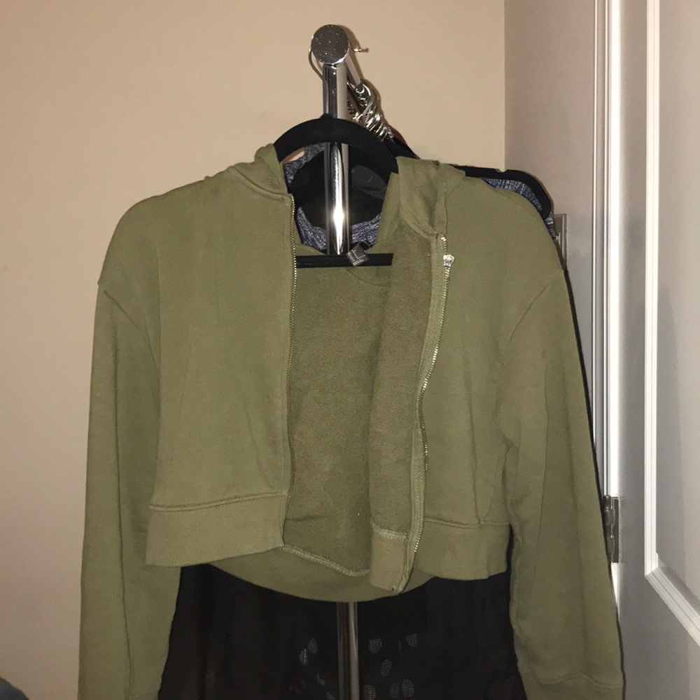 Forever 21 Cropped Sea Green/ Moss Jacket